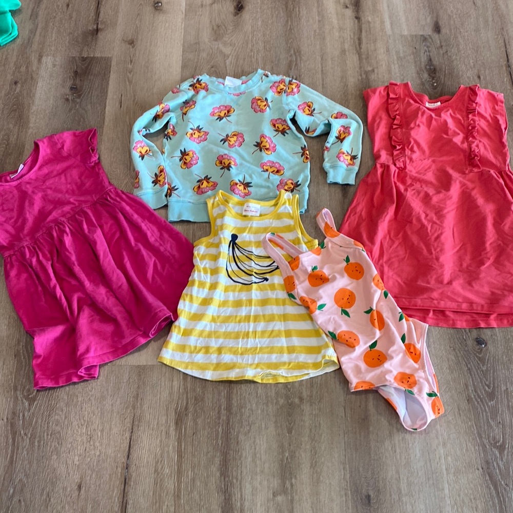 Hanna Andersson top/dress bundle size 6-7- FREE swimsuit!